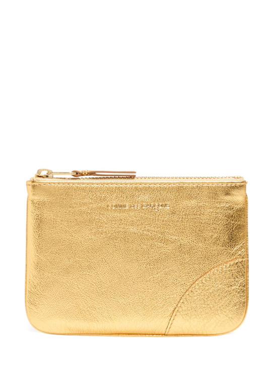 Comme des Garçons Wallet: Leather zip wallet - women_0 | Luisa Via Roma
