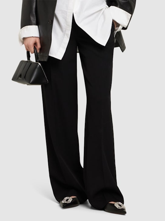 Amina Muaddi: 5mm Camelia nappa ballerinas - women_1 | Luisa Via Roma