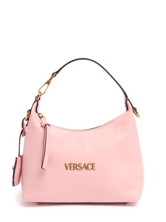 Versace: Versace Tag leather hobo bag - women_0 | Luisa Via Roma