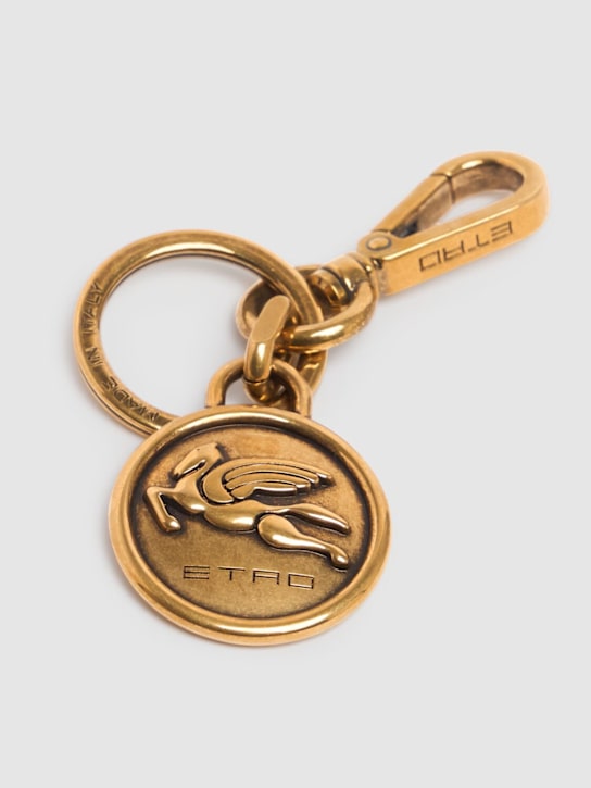 Etro: Portachiavi Pegasus - Oro - men_1 | Luisa Via Roma