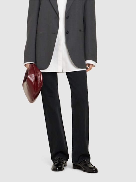 René Caovilla: 10mm Morgana leather loafers - Black - women_1 | Luisa Via Roma