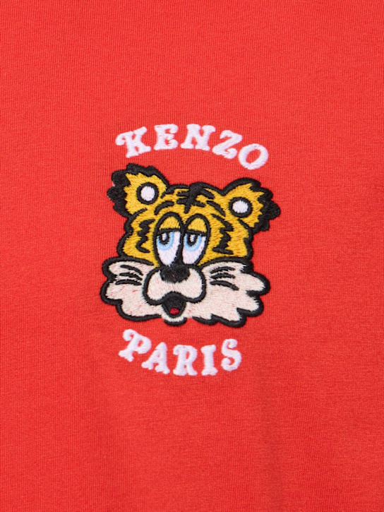 Kenzo Paris: Verdy embroidered cotton t-shirt - Deep Orange - men_4 | Luisa Via Roma
