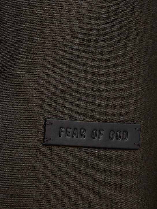 Fear of God: Relaxed lapel-less wool & silk blazer - Brown - men_4 | Luisa Via Roma