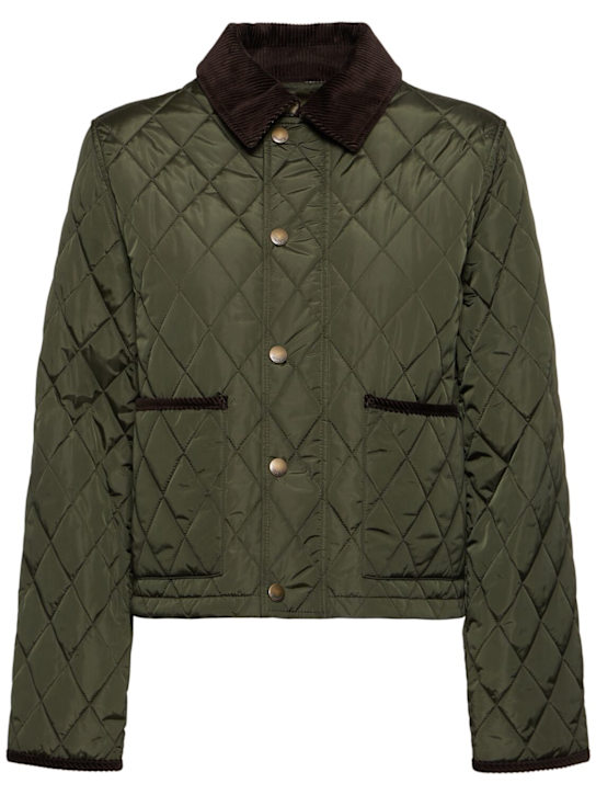 Burberry: Giacca cropped trapuntata - women_0 | Luisa Via Roma