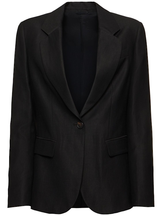 Fluid linen blend twill blazer - Thumbnail 1