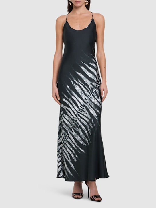 Zebra silk twill dress - Thumbnail 2