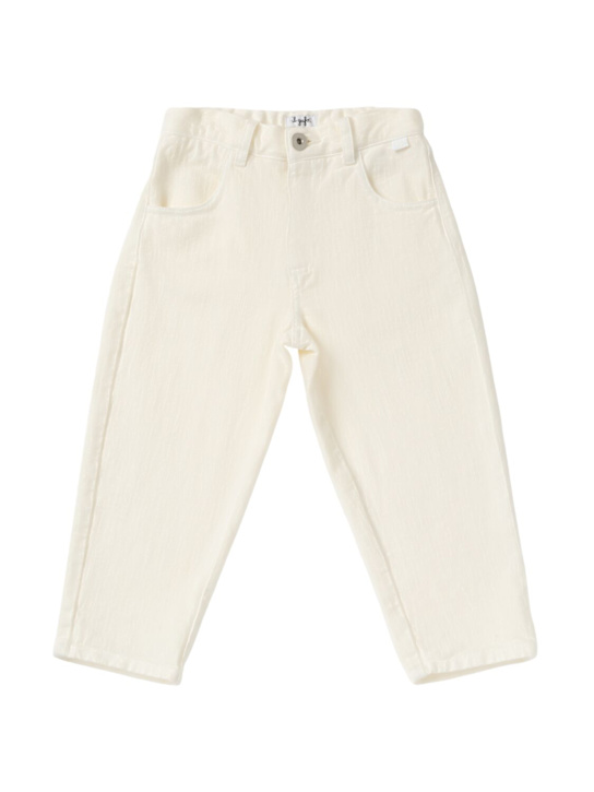 Il Gufo: Cotton gabardine pants - Off White - kids-boys_0 | Luisa Via Roma