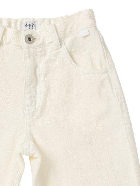 Il Gufo: Cotton gabardine pants - Off White - kids-boys_1 | Luisa Via Roma