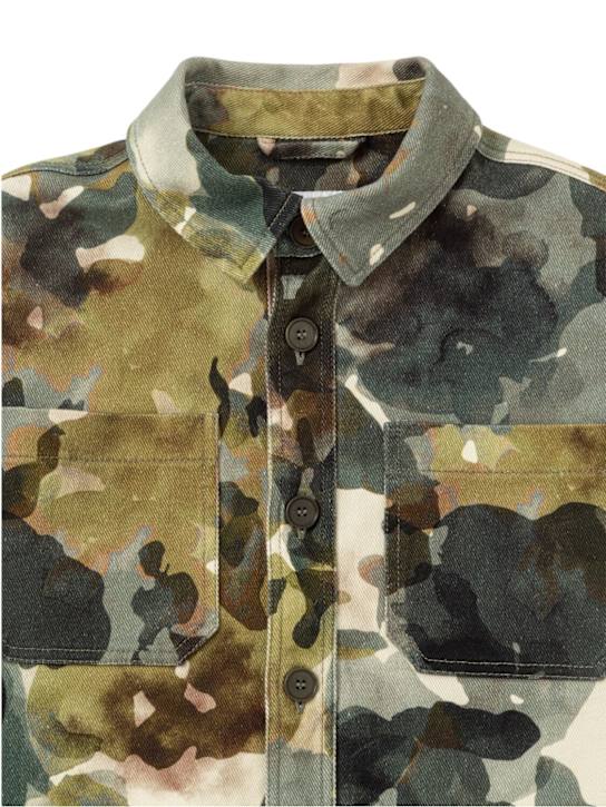 Il Gufo: Printed cotton drill jacket - Green - kids-boys_1 | Luisa Via Roma