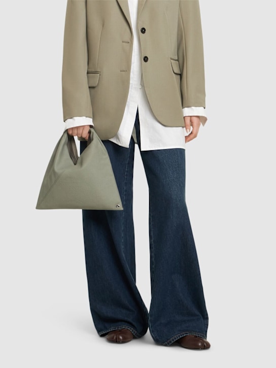 MM6 Maison Margiela: Borsa Seta piccola in pelle martellata - women_1 | Luisa Via Roma