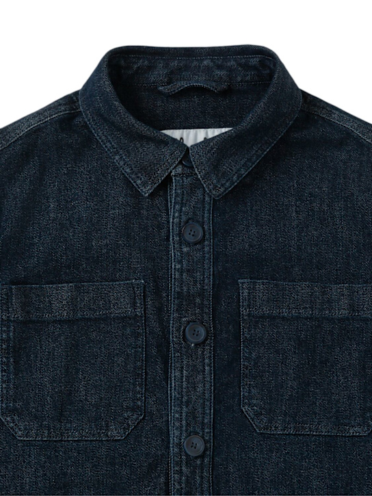 Il Gufo: Cotton denim overshirt - Blue - kids-boys_1 | Luisa Via Roma