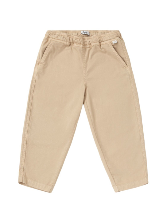 Il Gufo: Cotton gabardine pants - Beige - kids-boys_0 | Luisa Via Roma