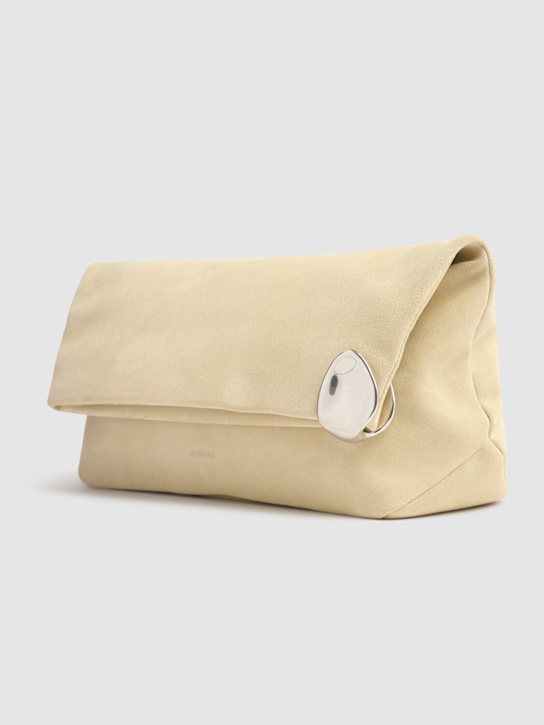 Jil Sander: Pochette Jewel in camoscio - Ecru - women_2 | Luisa Via Roma