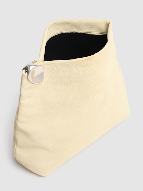 Jil Sander: Pochette Jewel in camoscio - Ecru - women_5 | Luisa Via Roma