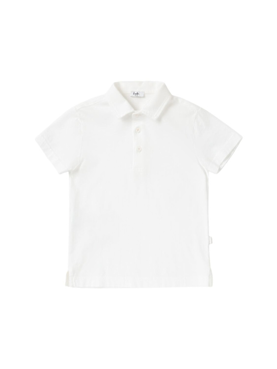 Il Gufo: Cotton jersey polo shirt - White - kids-boys_0 | Luisa Via Roma