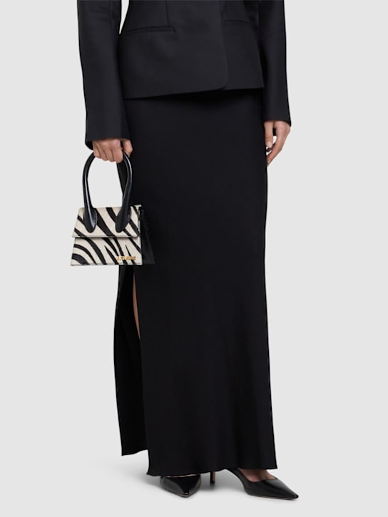 Jacquemus: Le Chiquito Moyen ponyhair leather bag - women_1 | Luisa Via Roma