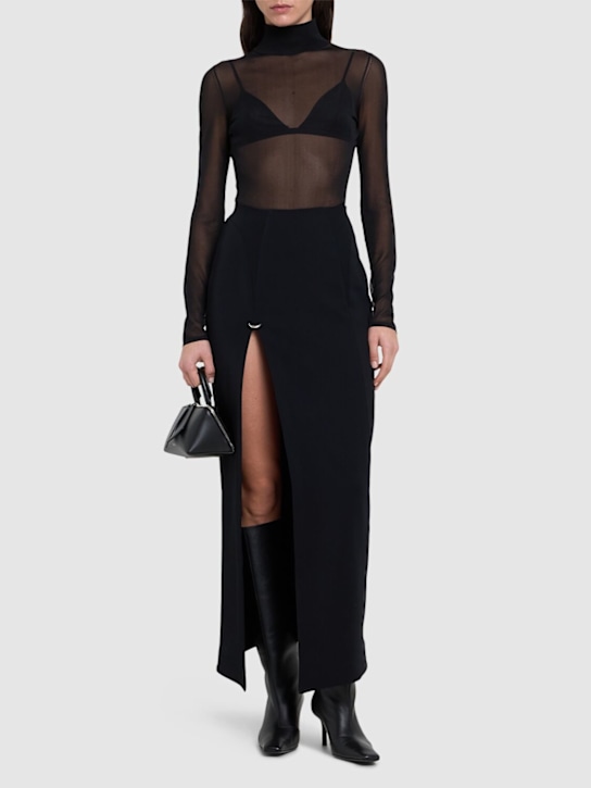 Heavy fluid midi skirt - Thumbnail 2