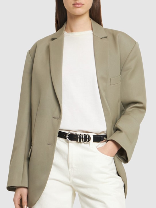 Déhanche: Hollyhock leather belt - Black/Silver - women_1 | Luisa Via Roma