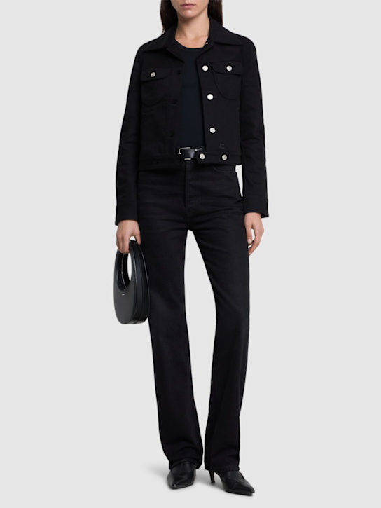 Courrèges: Signature denim trucker jacket - women_1 | Luisa Via Roma