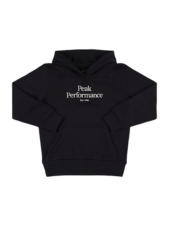 Peak Performance: Original cotton blend hoodie w/ logo - kids-boys_0 | Luisa Via Roma