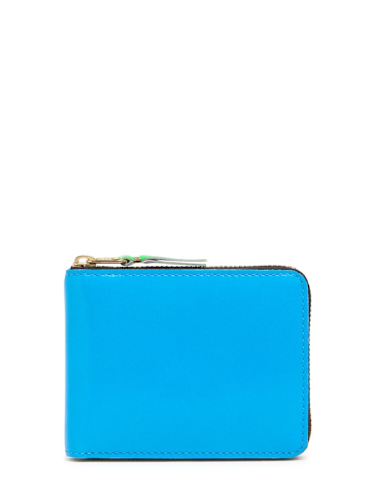 Comme des Garçons Wallet: Super fluo leather zip-around wallet - men_0 | Luisa Via Roma