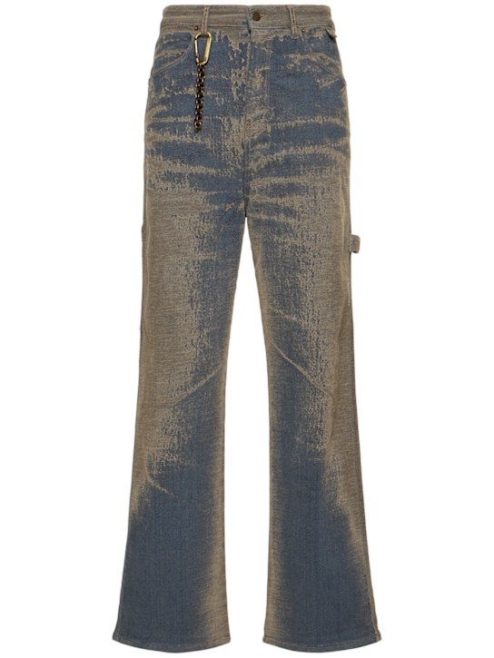 Darkpark: Sam high waist canvas flared pants - women_0 | Luisa Via Roma