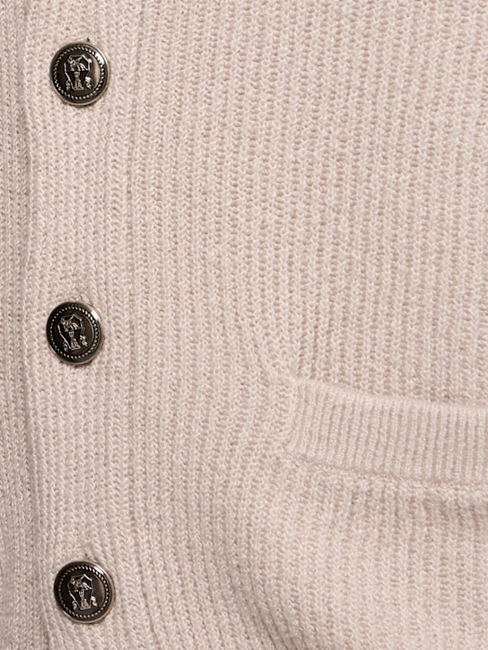 Brunello Cucinelli: Sciallato cotton knit cardigan - Juta - men_4 | Luisa Via Roma