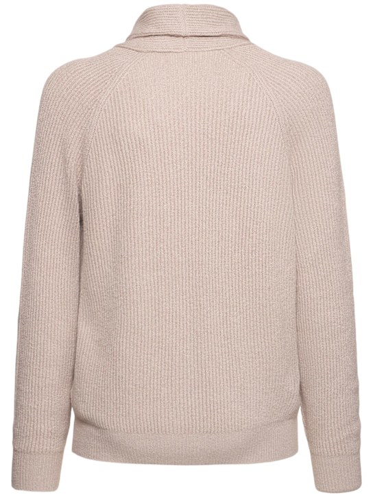 Brunello Cucinelli: Sciallato cotton knit cardigan - Juta - men_3 | Luisa Via Roma