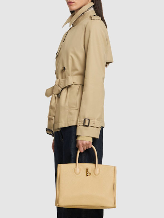 Burberry: Borsa tote piccola Rocking Horse in pelle - women_1 | Luisa Via Roma