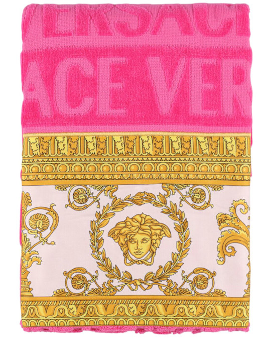 Versace: I Heart Baroque bath towel - ecraft_0 | Luisa Via Roma