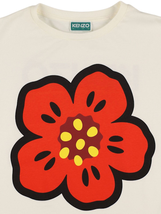 Kenzo Kids: コットンジャージーTシャツ - kids-girls_1 | Luisa Via Roma