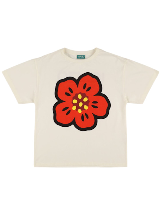 Kenzo Kids: コットンジャージーTシャツ - kids-girls_0 | Luisa Via Roma