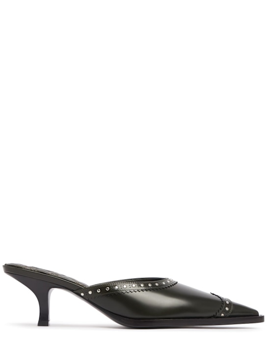 Burberry: Mules Lf Bird in pelle 85mm - women_0 | Luisa Via Roma