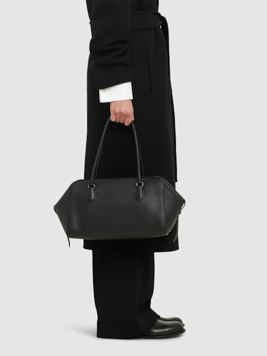 The Row: E/W Bowling lux grain leather bag - women_1 | Luisa Via Roma