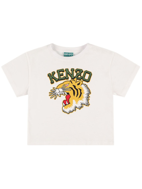 Kenzo Kids: コットンジャージーTシャツ - kids-boys_0 | Luisa Via Roma