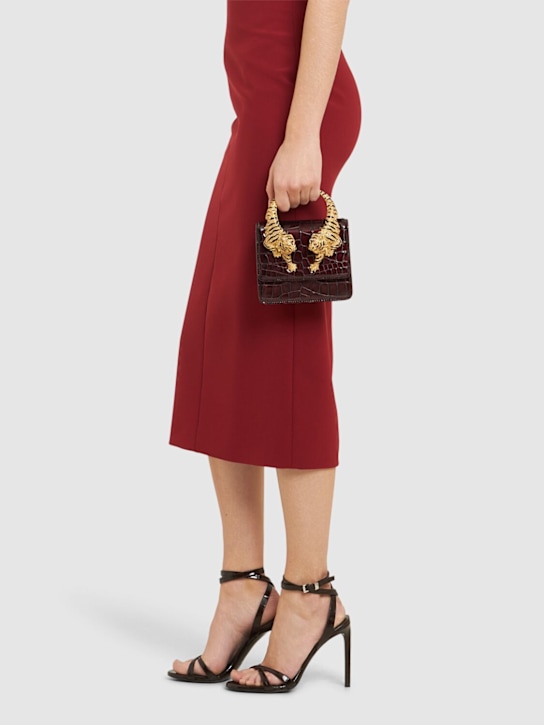 Roberto Cavalli: Small Roar croc embossed bag - women_1 | Luisa Via Roma