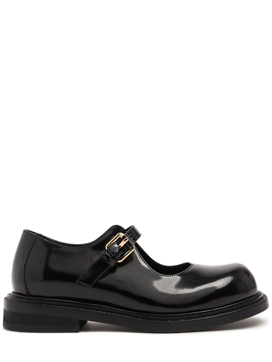 Moschino: 40mm Leather Mary Jane heels - women_0 | Luisa Via Roma