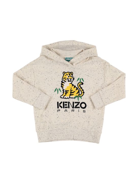 Kenzo Kids: コットンブレンドフーデッドスウェットシャツ - kids-girls_0 | Luisa Via Roma
