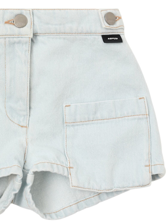 ASPESI: Shorts in denim di cotone - kids-girls_1 | Luisa Via Roma