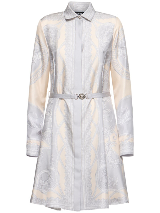 Foulard print silk twill mini dress - Thumbnail 1
