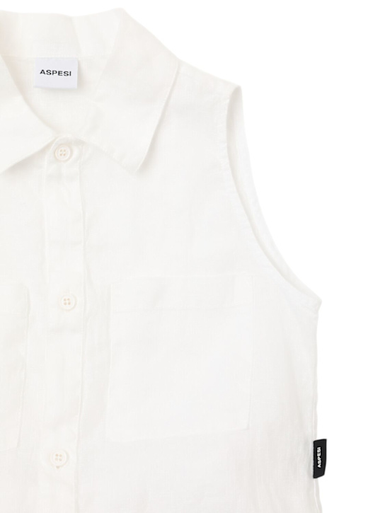 ASPESI: Camicia e shorts in lino - kids-girls_1 | Luisa Via Roma