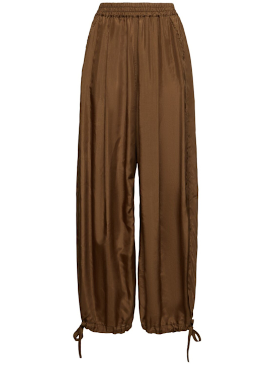 Philosophy Di Lorenzo Serafini: Washed habotai silk wide pants - women_0 | Luisa Via Roma