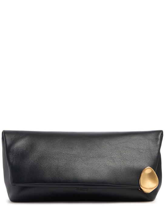 Jil Sander: Jewel soft leather clutch - women_0 | Luisa Via Roma
