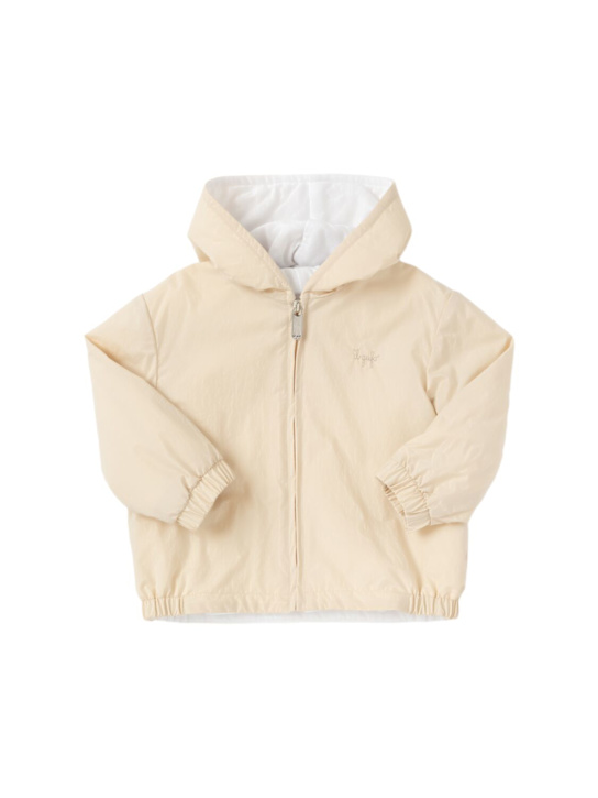 Il Gufo: Nylon hooded puffer jacket - Beige - kids-boys_0 | Luisa Via Roma