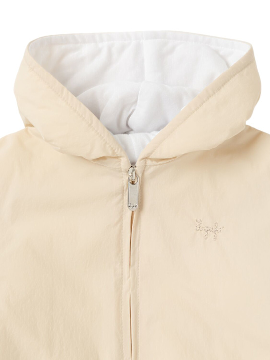Il Gufo: Nylon hooded puffer jacket - Beige - kids-boys_1 | Luisa Via Roma