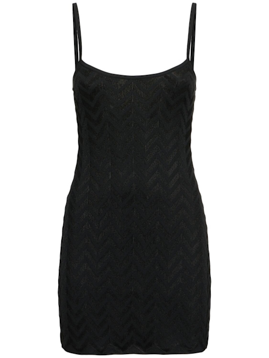 Missoni: Vestito corto in chevron - Nero - women_0 | Luisa Via Roma