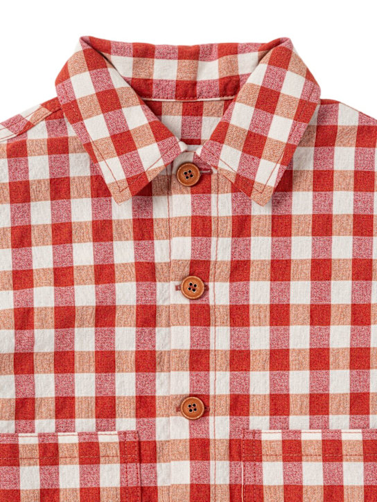 Il Gufo: Giacca in cotone vichy - Bianco/Rosso - kids-girls_1 | Luisa Via Roma