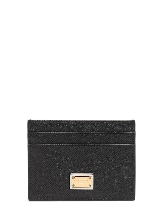 Dolce&Gabbana: Leather card holder - women_0 | Luisa Via Roma