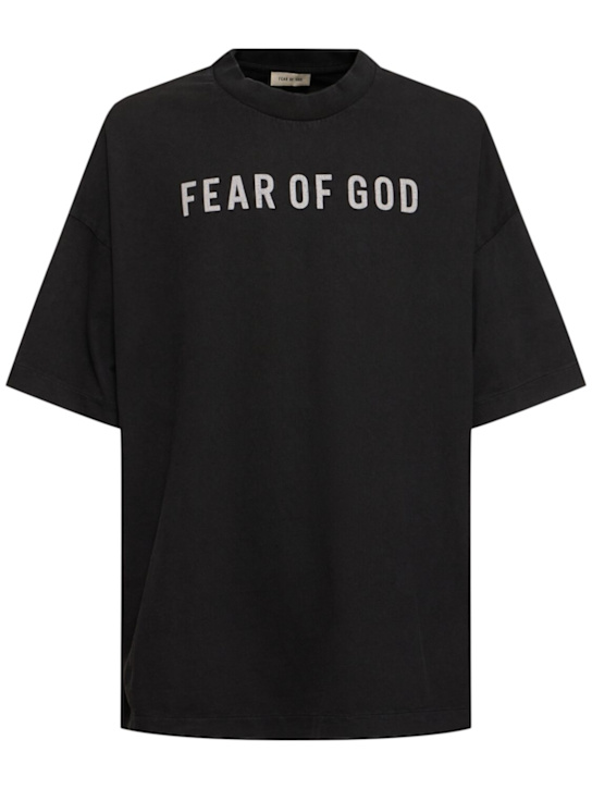 Fear of God: Short sleeve t-shirt - Black - men_0 | Luisa Via Roma