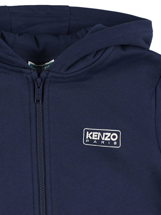 Kenzo Kids: Hooded cotton full-zip sweatshirt - kids-boys_1 | Luisa Via Roma